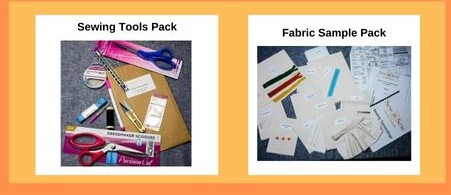 Sewing tools pack provided with the Beginners Online Course